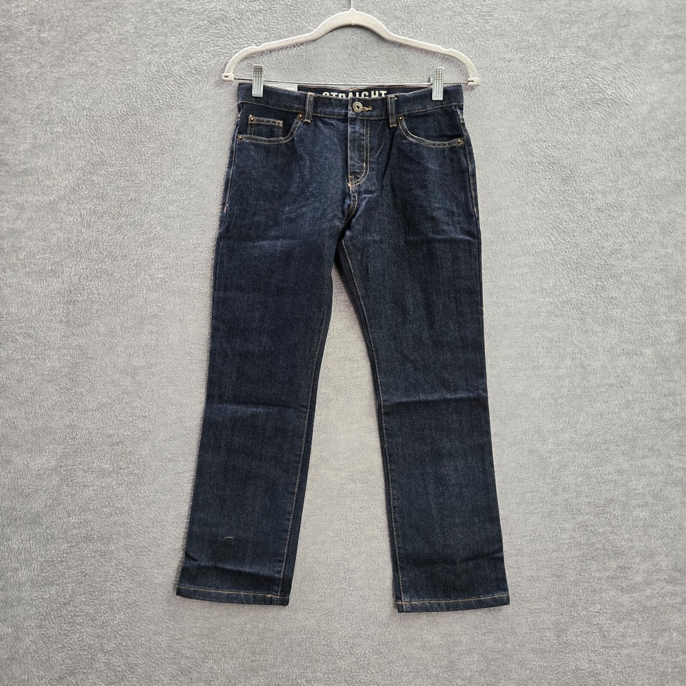 Crazy 8 Boys Jeans 10 Blue Husky Denim Straight Adjustable 24 in Inseam NWT